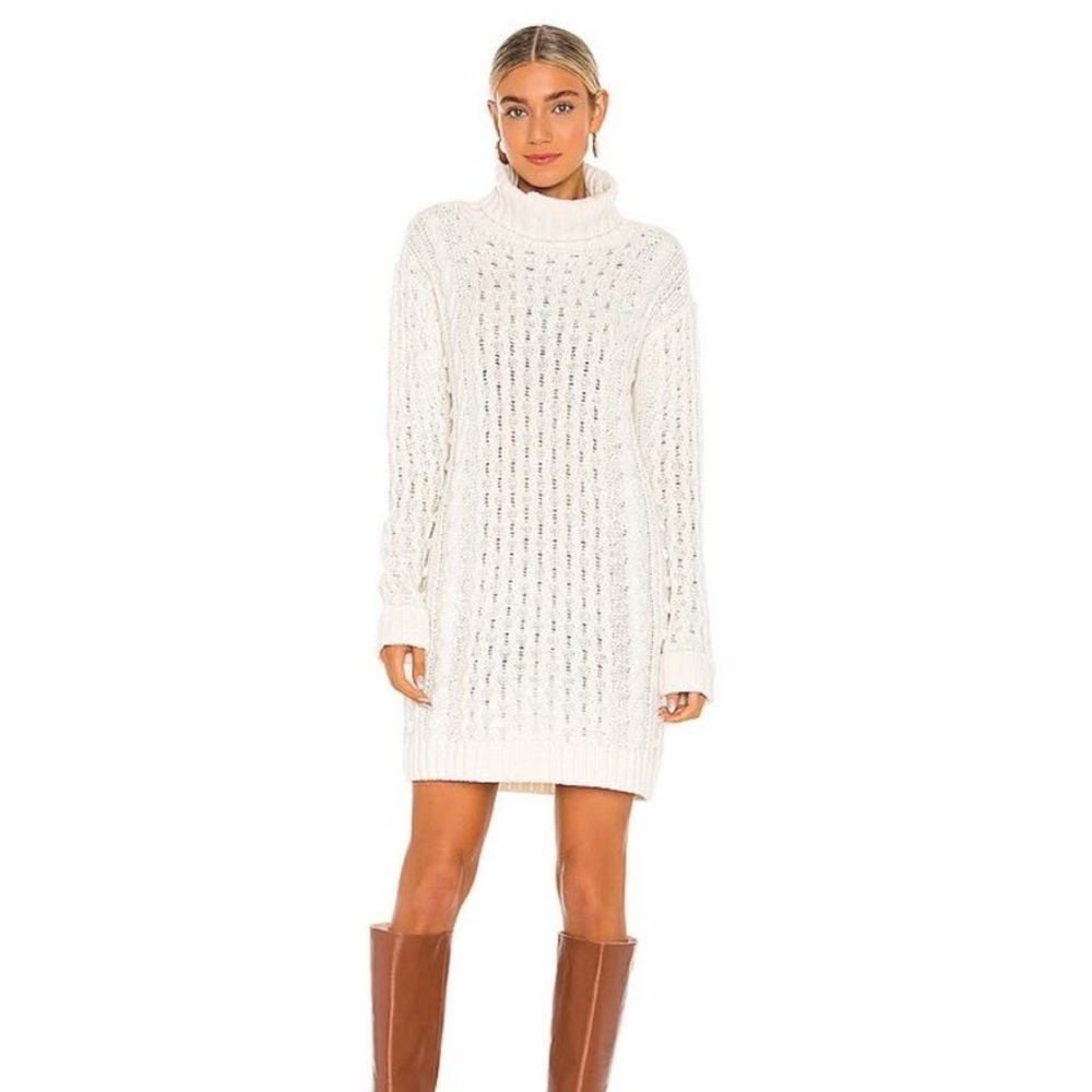 NWT 525 America turtleneck cable knit sweater dress